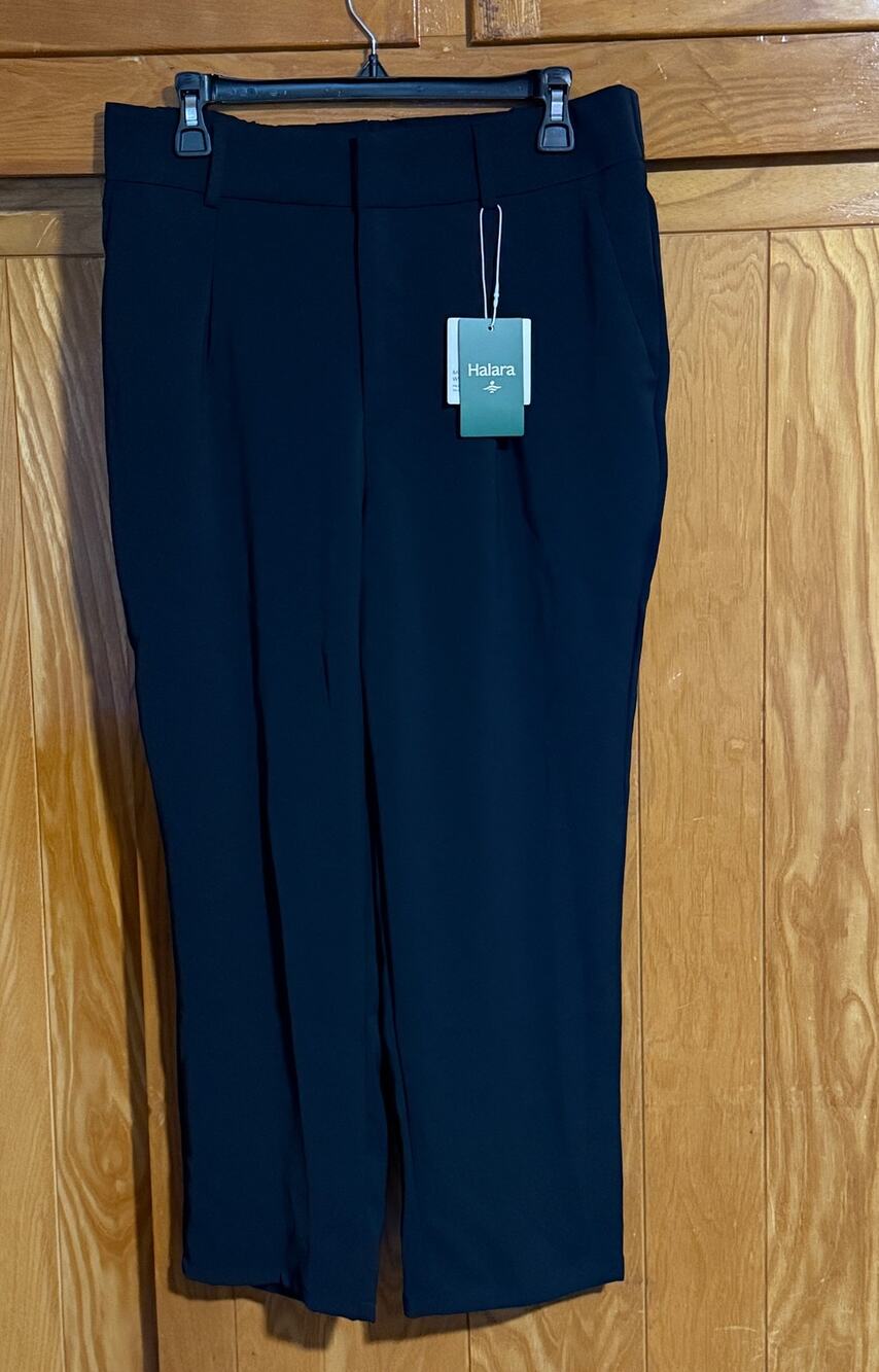 Women's NWT Halara High-Waisted Black Work Pants, L/P